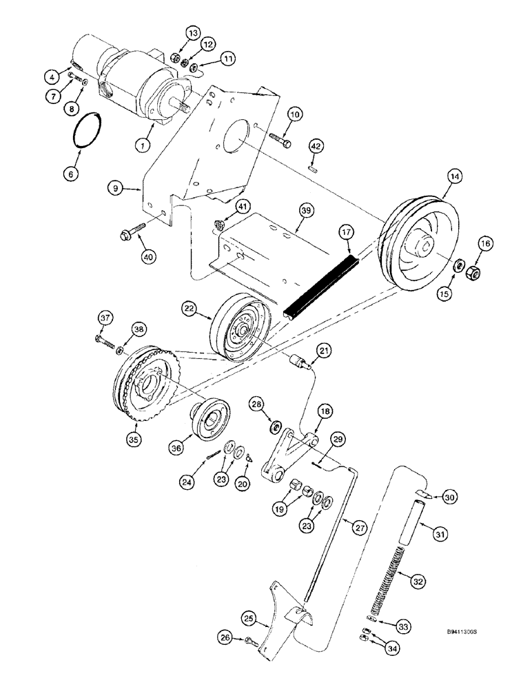Схема запчастей Case IH 2188 - (8-24) - AUXILIARY PUMP, DRIVE AND MOUNTING (07) - HYDRAULICS