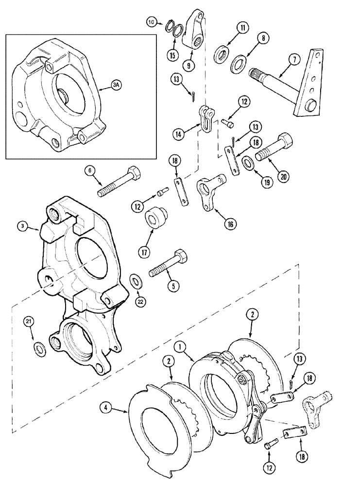 Схема запчастей Case IH MX100C - (07-01) - PARKING BRAKE (07) - BRAKES