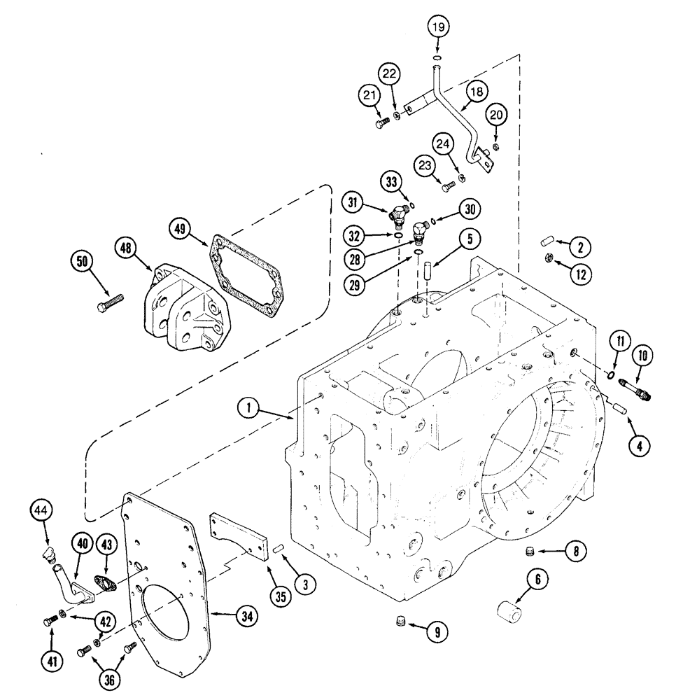 Схема запчастей Case IH 7220 - (6-074) - REAR AXLE HOUSING (06) - POWER TRAIN