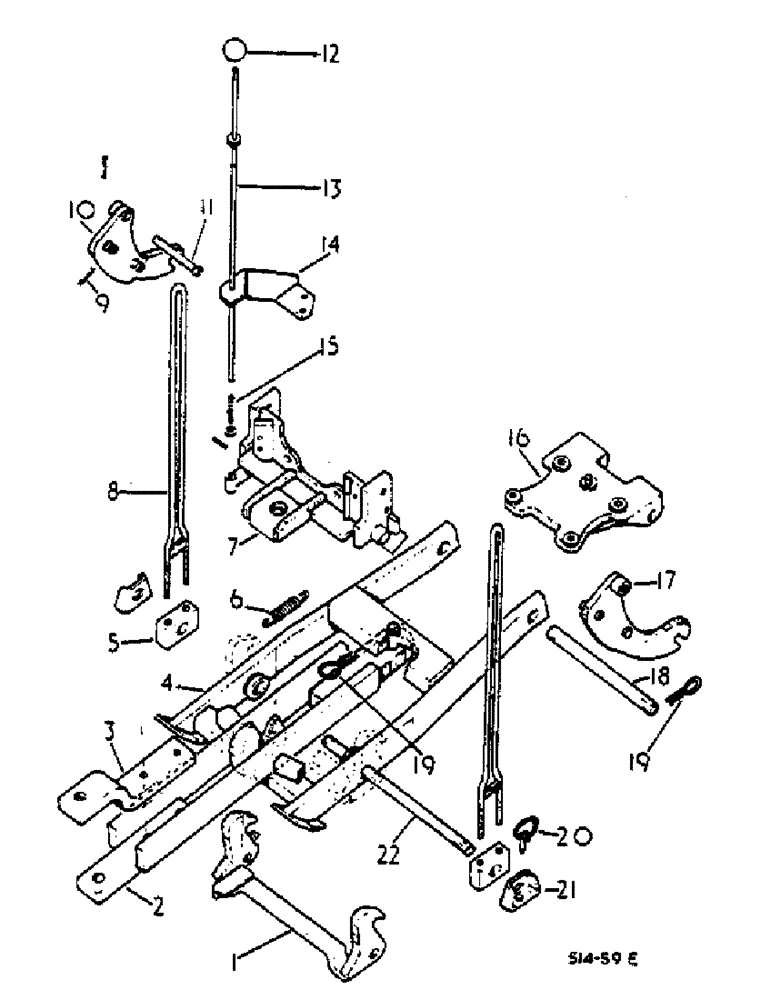 Схема запчастей Case IH 574 - (09-014) - AUTOMATIC HITCH (12) - FRAME