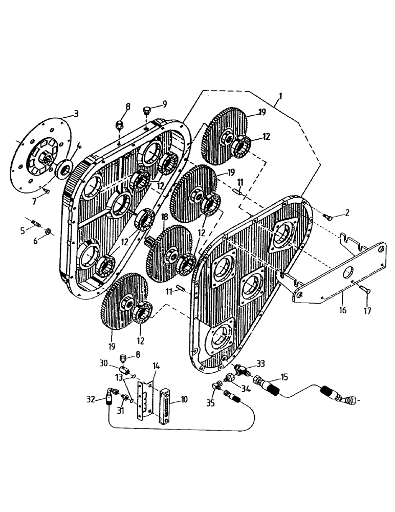 Схема запчастей Case IH 7000 - (C05-00) - GEARBOX, 108 FIXED/VARIABLE EXTRACTOR Engine & Engine Attachments