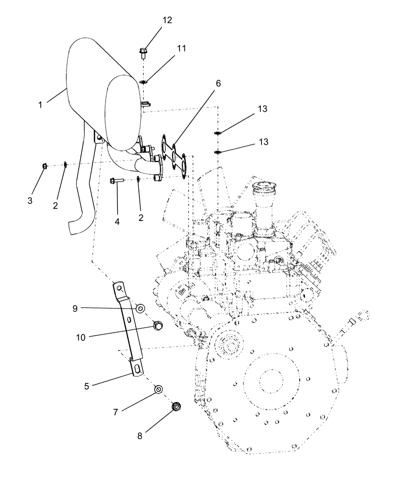 Схема запчастей Case IH DX29 - (02.05) - MUFFLER (02) - ENGINE EQUIPMENT