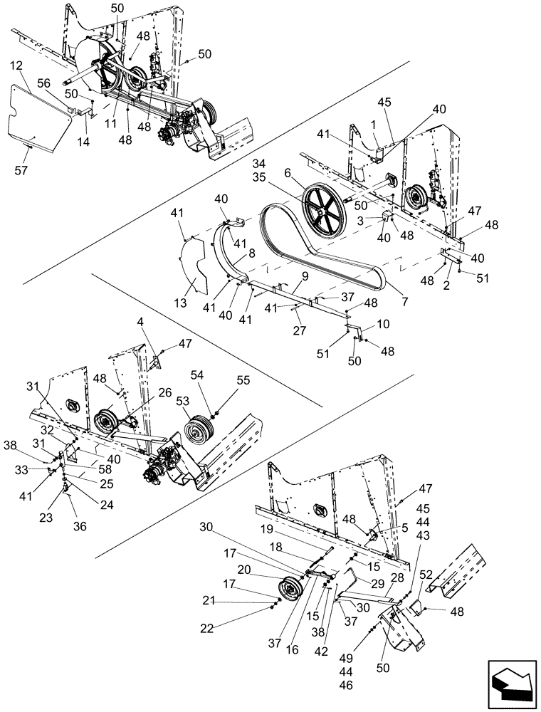 Схема запчастей Case IH 6130 - (80.175.03[02]) - UNLOADER, BELT DRIVE, 3.0 BU/SEC - 6130 & 7130 (80) - CROP STORAGE/UNLOADING