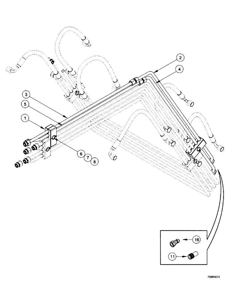 Схема запчастей Case IH L750 - (8-04) - HYDRAULICS - AUXILIARY (3 FUNCTION) (08) - HYDRAULICS