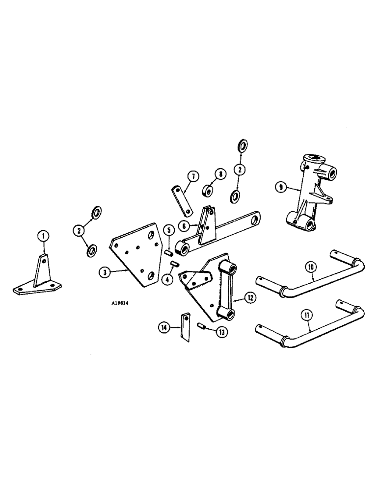 Схема запчастей Case IH JTA-SERIES - (40) - REAR AXLE BRACKET, RIGID, TRIP 