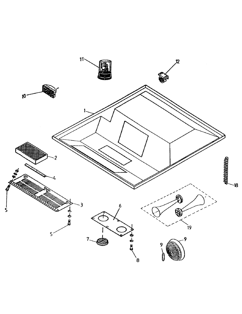 Схема запчастей Case IH 7000 - (A05-10) - CABIN LINER AND FILTER Mainframe & Functioning Components