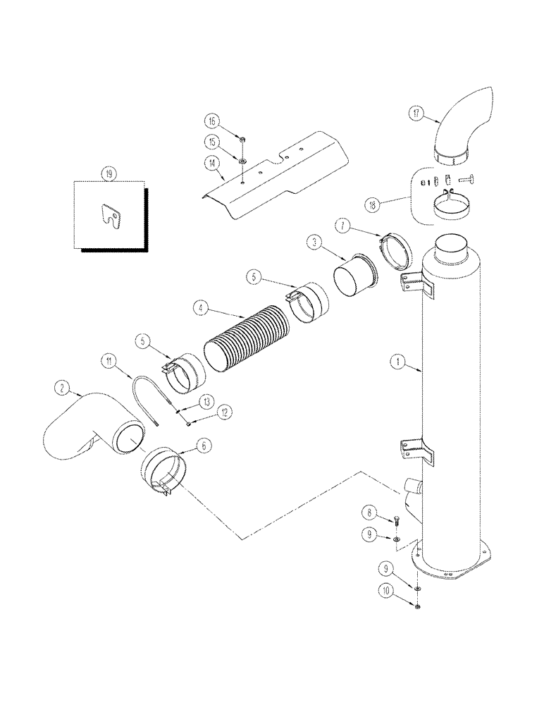 Схема запчастей Case IH STX375 - (03-02) - EXHAUST SYSTEM QUADTRAC TRACTOR (03) - FUEL SYSTEM