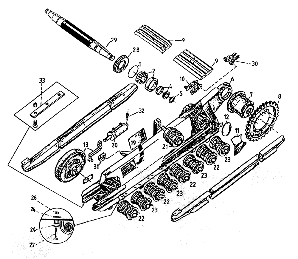 Схема запчастей Case IH 7700 - (A04-75) - FULL TRACK (7700) -- 20" GROUSERS (FLORIDA OPTION) Mainframe & Functioning Components