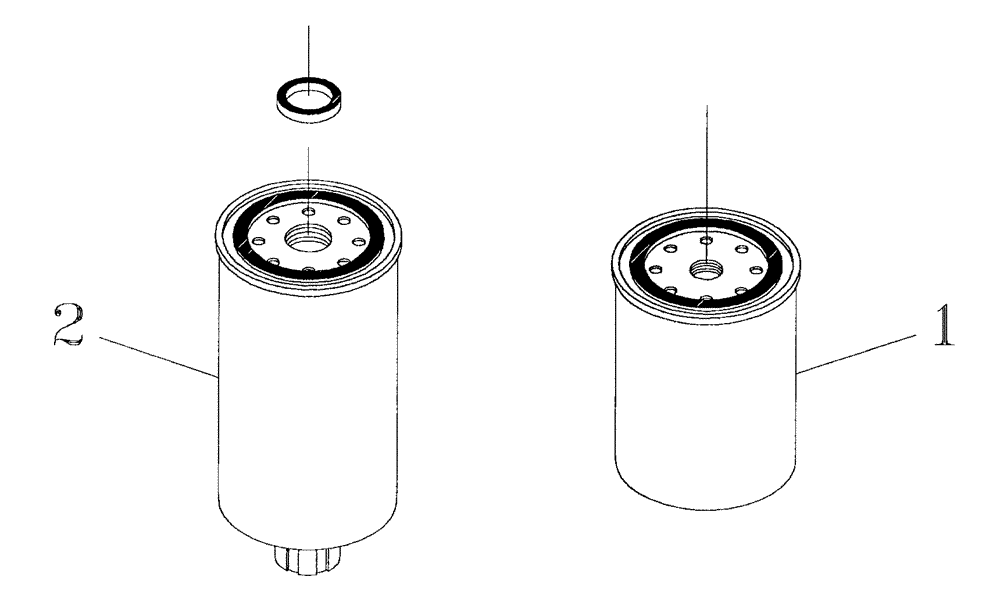 Схема запчастей Case IH 7700 - (C01[08]) - FILTER AND FUEL/WATER SEPARATOR {M11-250/M11-330} Engine & Engine Attachments