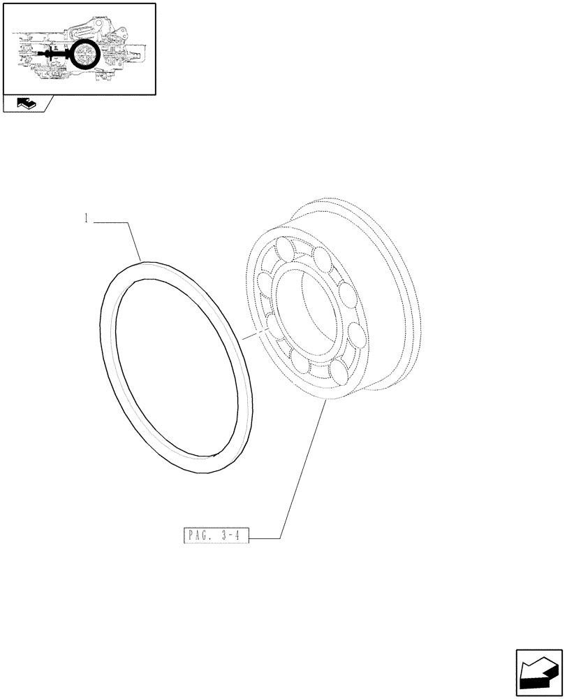 Схема запчастей Case IH PUMA 125 - (1.32.1[11]) - CENTRAL REDUCTION GEARS - SHIMS (03) - TRANSMISSION