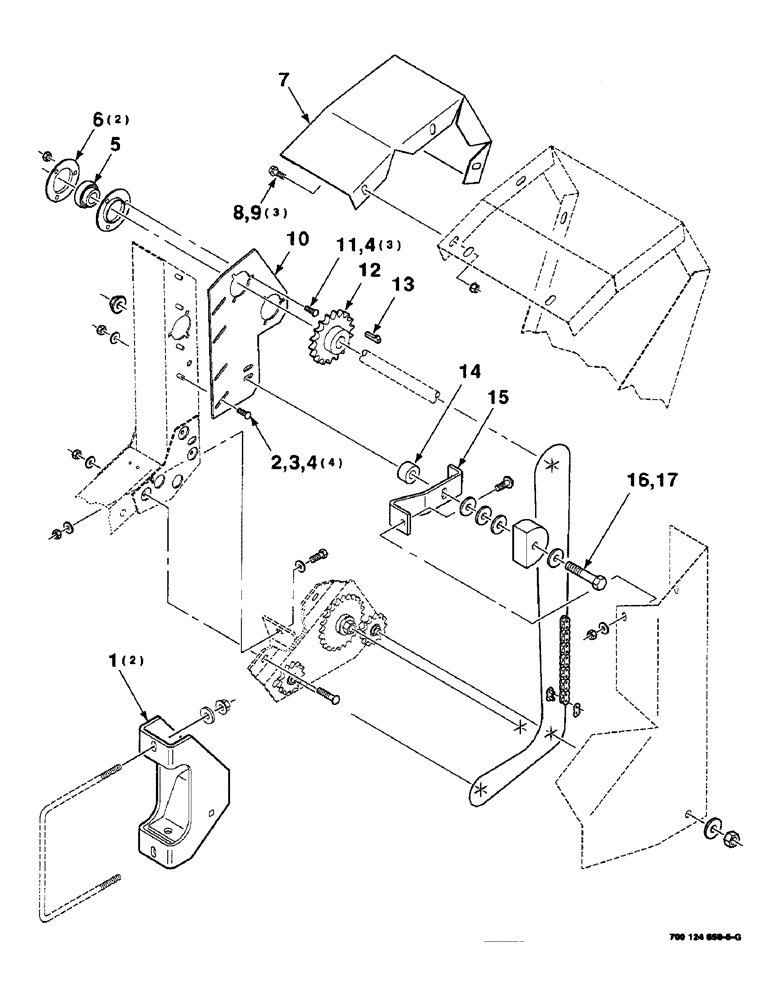 Схема запчастей Case IH 8830 - (9-032) - HAY CONDITIONER ADAPTER KIT, TO BE USED WITH HAY CONDITIONER SERIAL NUMBER HC00300 THRU HC00334 (58) - ATTACHMENTS/HEADERS