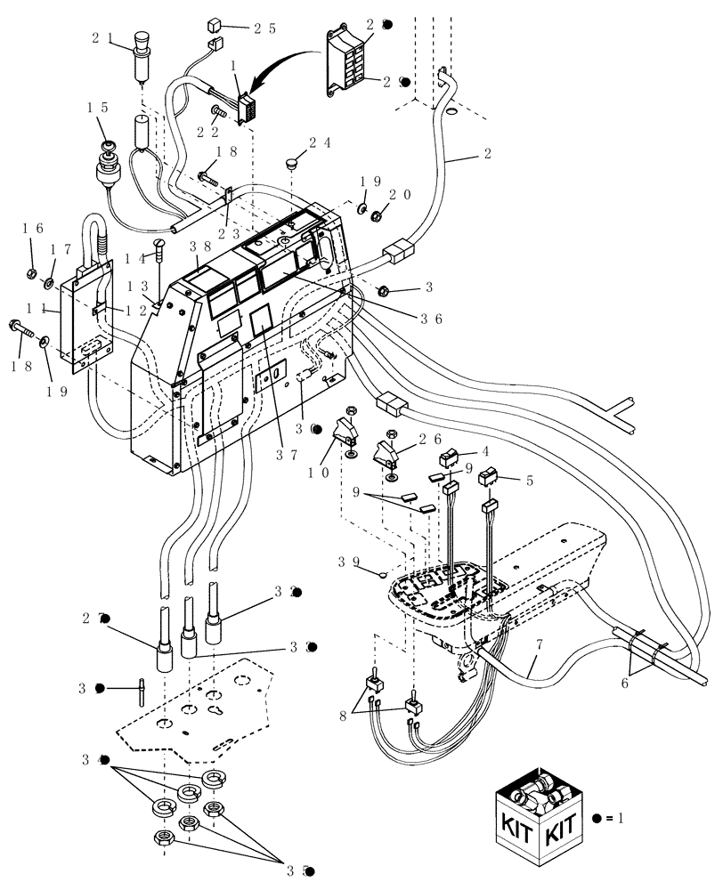 Схема запчастей Case IH WDX1101 - (030) - CAB ELECTRIC (55) - ELECTRICAL SYSTEMS