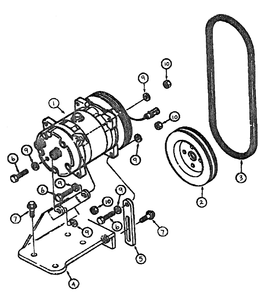 Схема запчастей Case IH FLX3300B - (02-022) - AC COMPRESSOR GROUP (01) - ENGINE