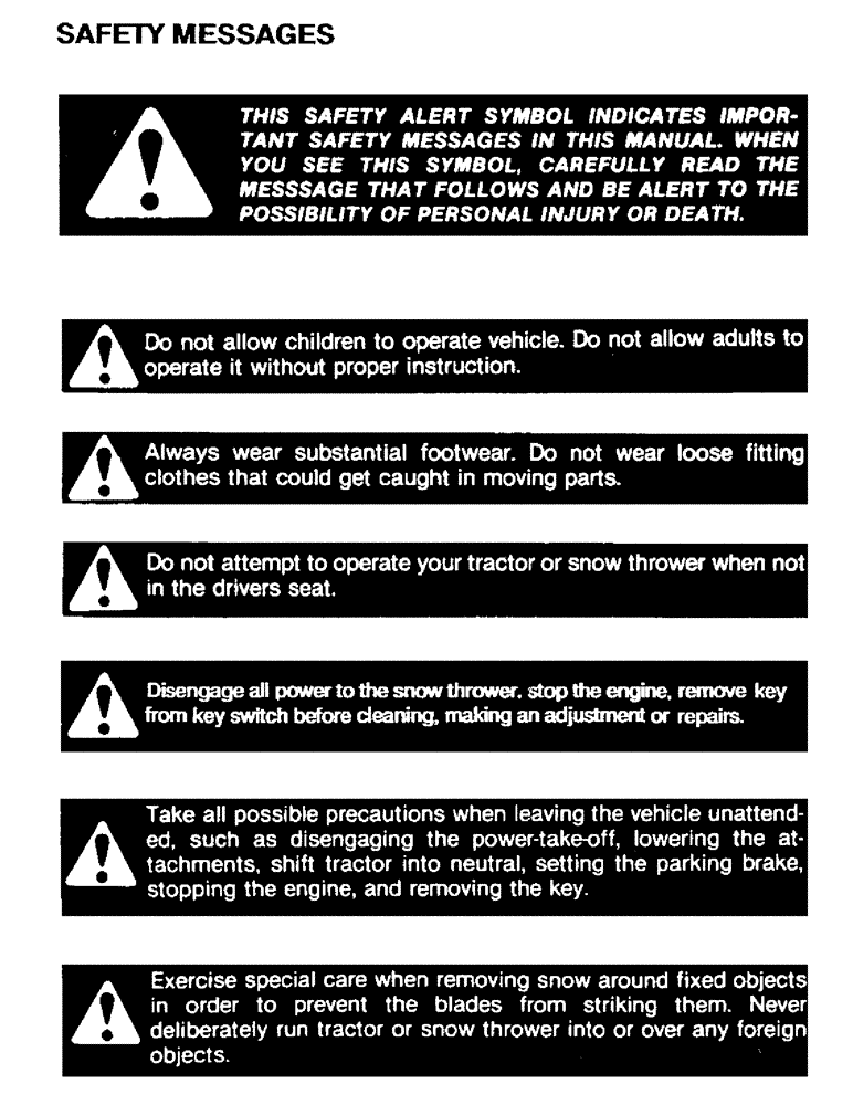 Схема запчастей Case IH ST54 - (01H) - SAFETY MESSAGES 
