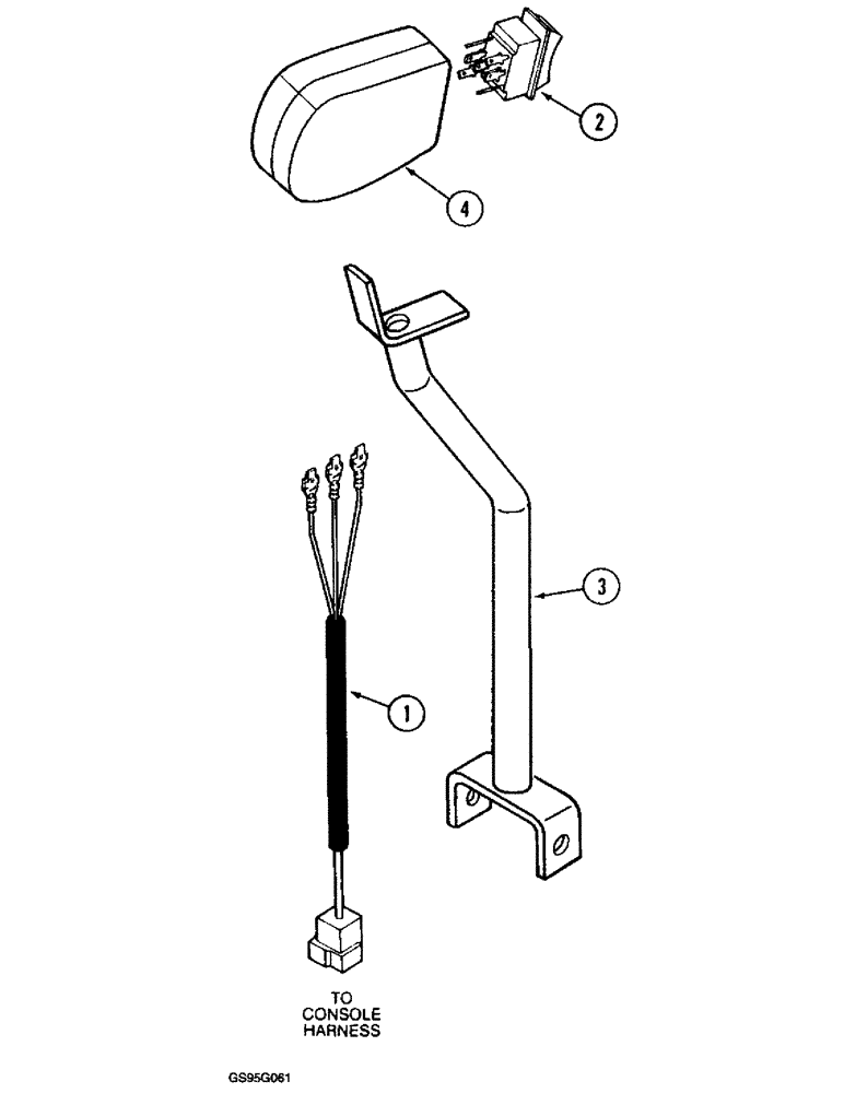 Схема запчастей Case IH 1670 - (4-18) - HEADER LIFT HANDLE HARNESS (06) - ELECTRICAL