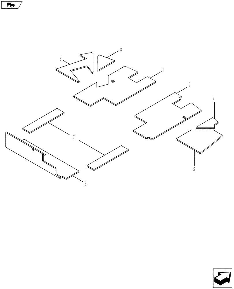 Схема запчастей Case IH MAGNUM 180 - (90.160.13) - CAB, INSULATION (90) - PLATFORM, CAB, BODYWORK AND DECALS