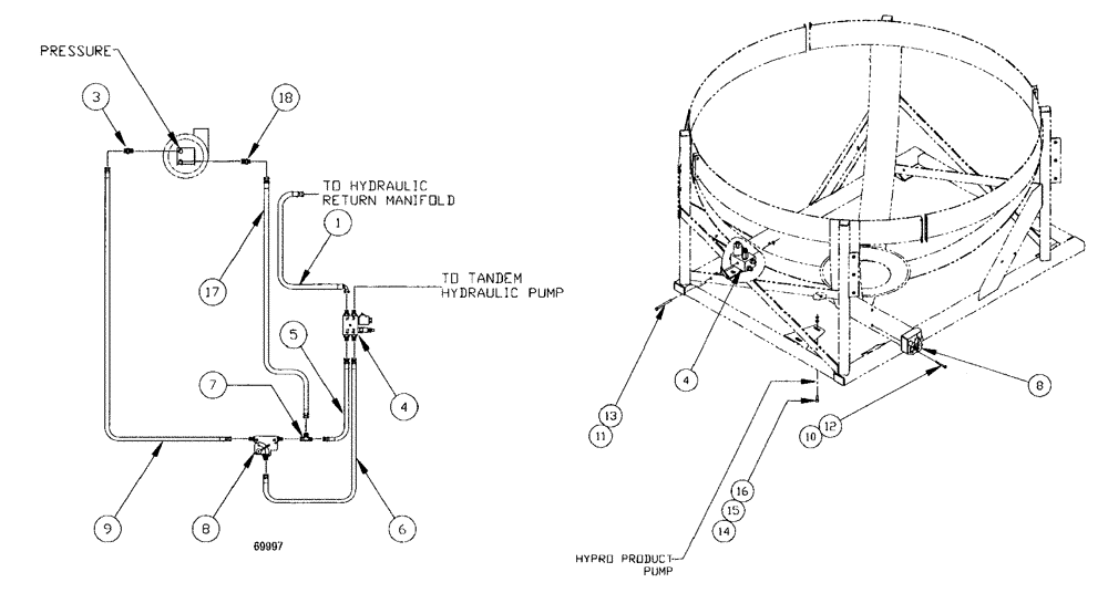 Схема запчастей Case IH SPX3185 - (193) - LIQUID PLUMBING, 750 GALLON SPHERICAL-HYDRAULIC (78) - SPRAYING