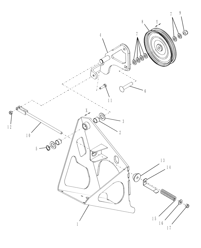 Схема запчастей Case IH AFX8010 - (K.62.C.40[2]) - TENSIONER K - Crop Processing