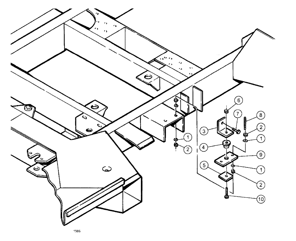Схема запчастей Case IH SPX3185 - (03-073) - ENGINE - HYDROSTAT SUPPORT MOUNTING PACKAGE (01) - ENGINE