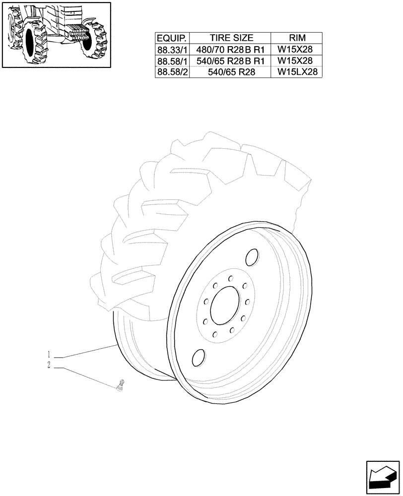 Схема запчастей Case IH MXM175 - (82.00[17]) - 4WD DRIVING WHEELS (11) - WHEELS/TRACKS