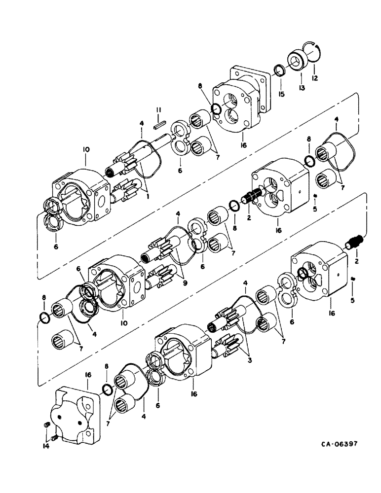 Схема запчастей Case IH 1470 - (10-47) - HYDRAULICS, PUMP, HEADER AND REEL DRIVE (07) - HYDRAULICS