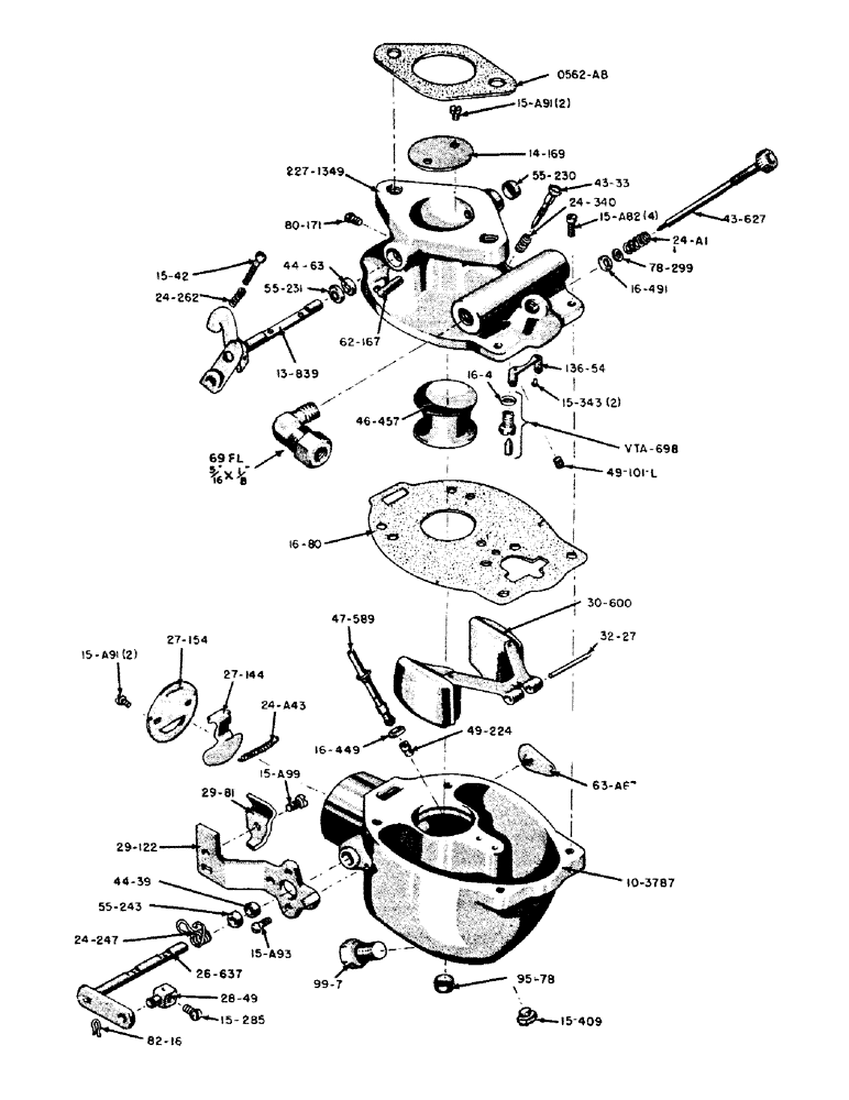 Схема запчастей Case IH VAI-SERIES - (018) - VTA4714 MARVEL SCHEBLER CARBURETOR (03) - FUEL SYSTEM