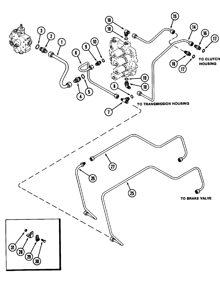Схема запчастей Case IH 1896 - (8-250) - HYDRAULICS, POWER SHIFT CONTROL CIRCUIT (08) - HYDRAULICS
