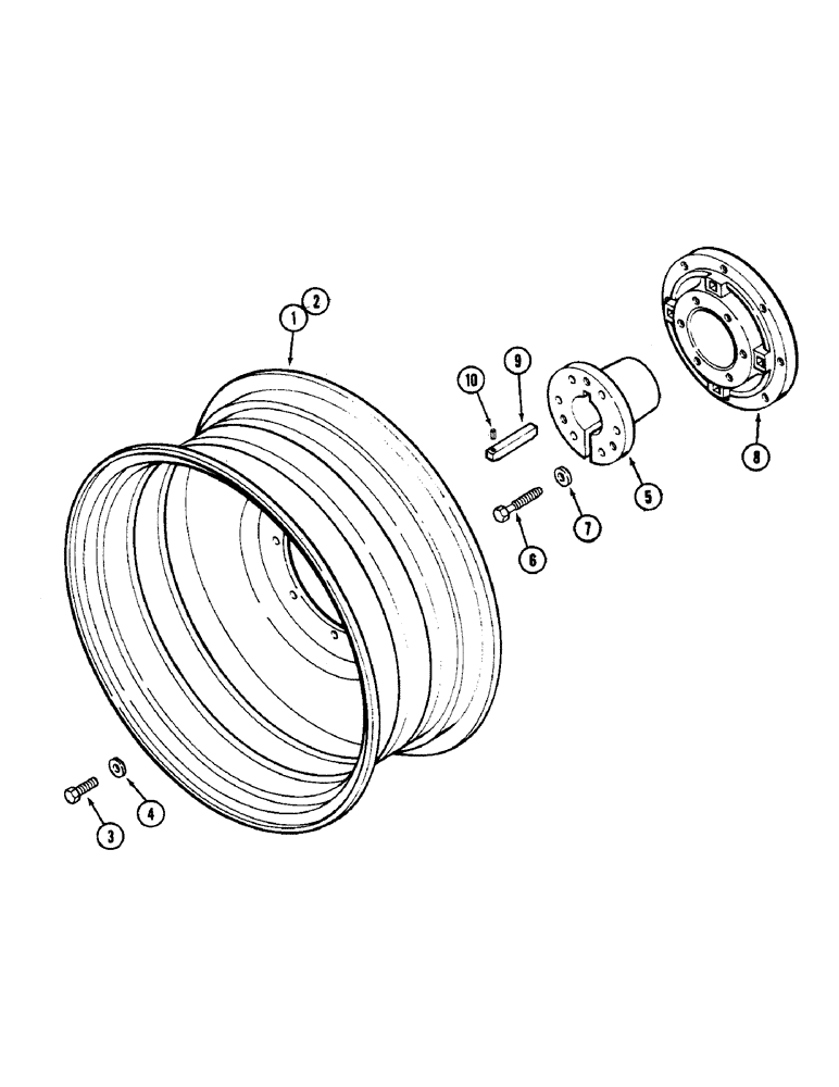 Схема запчастей Case IH 2090 - (6-300) - STEEL DUAL REAR WHEELS, WITH 38 INCH (965 MM) RIMS (06) - POWER TRAIN