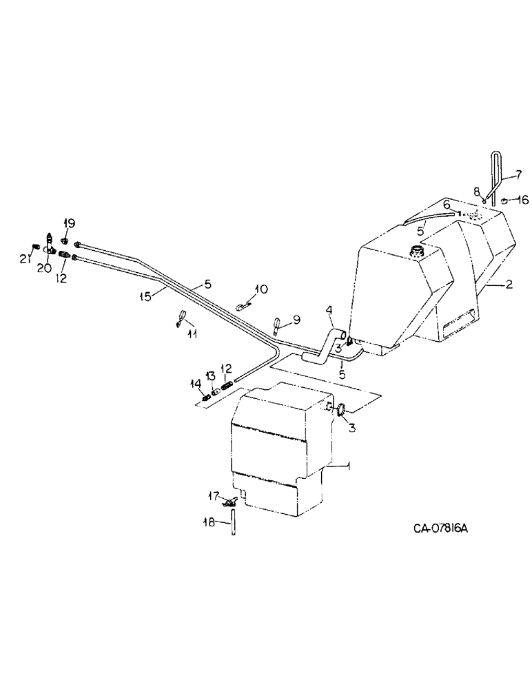 Схема запчастей Case IH 3288 - (12-14) - POWER, AUXILIARY FUEL TANK CONNECTIONS, 3088 AND 3288 TRACTORS WITH AUXILIARY FUEL TANK Power