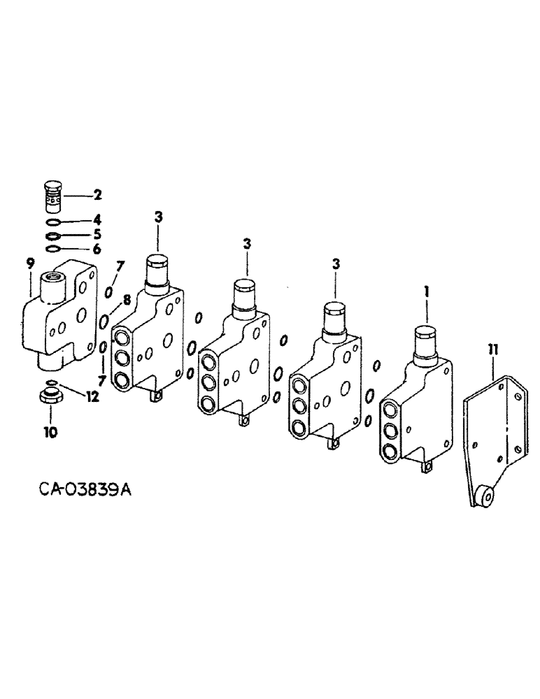 Схема запчастей Case IH 4386 - (10-33) - HYDRAULICS, VALVE BANK ASSEMBLY (07) - HYDRAULICS