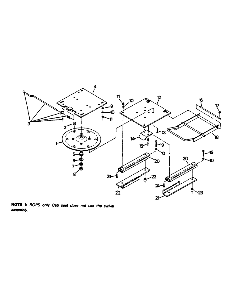 Схема запчастей Case IH 9130 - (01-22) - SEAT ASSEMBLY, SWIVEL AND SLIDE (10) - CAB