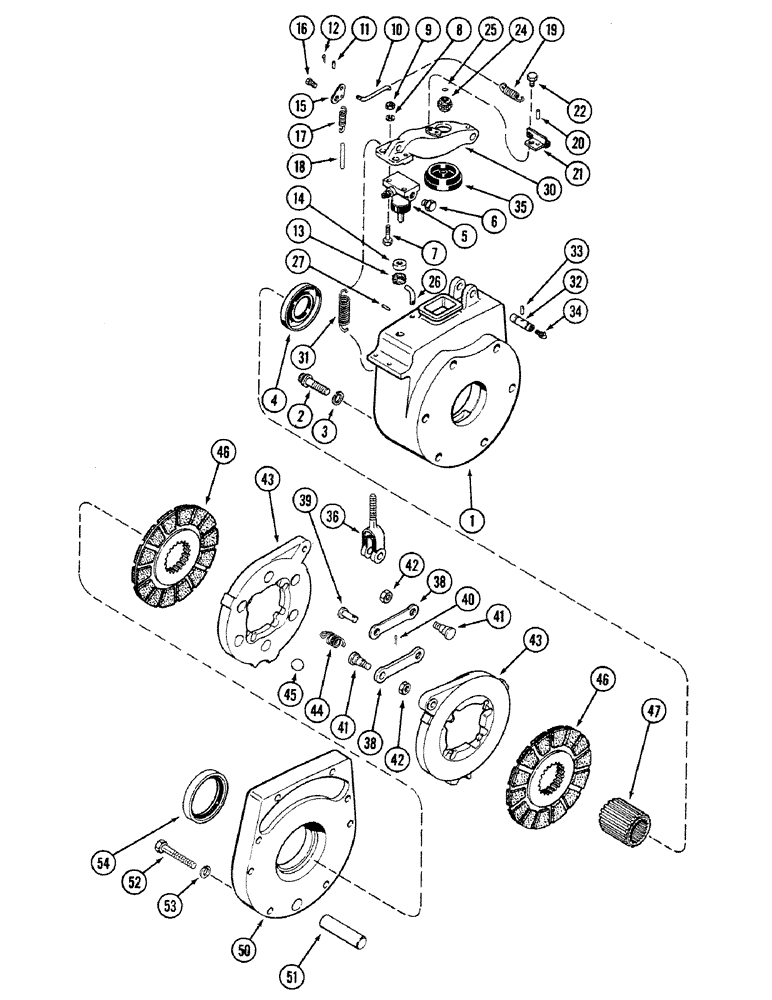 Схема запчастей Case IH 4694 - (7-274) - TRANSMISSION BRAKE (07) - BRAKES