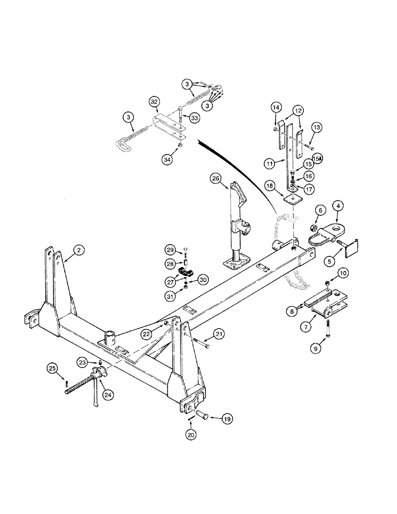 Схема запчастей Case IH 4200 - (09-14) - HITCH (09) - CHASSIS/ATTACHMENTS