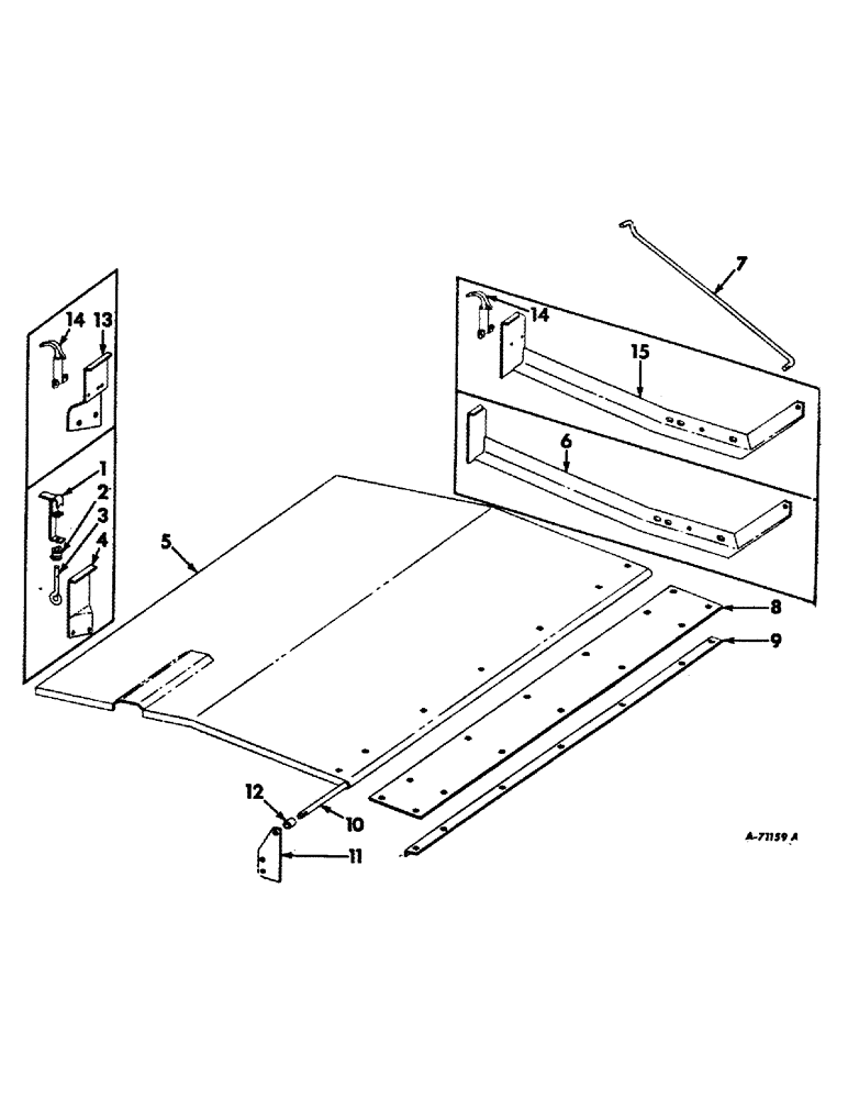 Схема запчастей Case IH 403 - (257) - ENGINE COVER, LATCH AND SUPPORT, COMBINE S/N 805 AND BELOW, C-282 ENGINE (90) - PLATFORM, CAB, BODYWORK AND DECALS