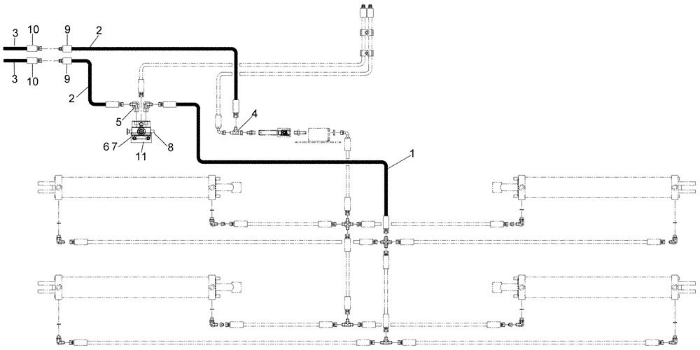 Схема запчастей Case IH 30 - (35.300.01) - OPTIONAL DIESEL ENGINE HYDRAULIC KIT (35) - HYDRAULIC SYSTEMS