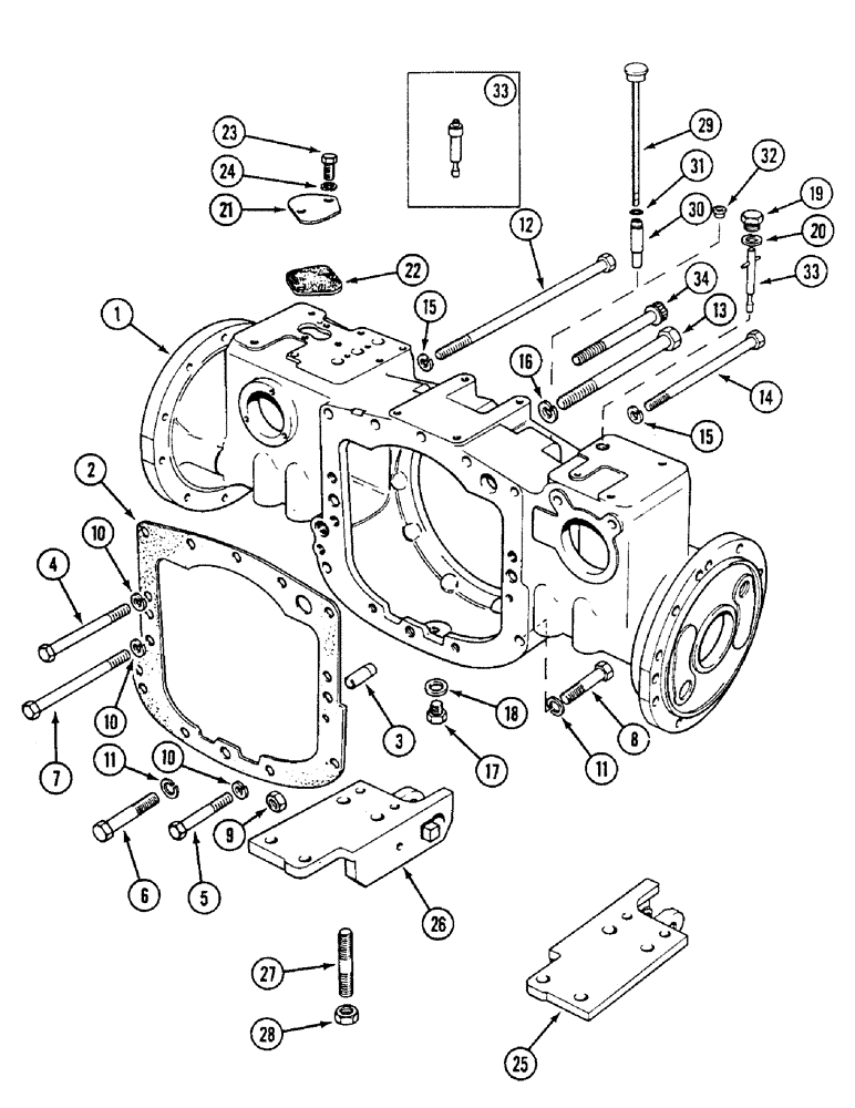Схема запчастей Case IH 1494 - (9-390) - REAR AXLE HOUSING (09) - CHASSIS/ATTACHMENTS