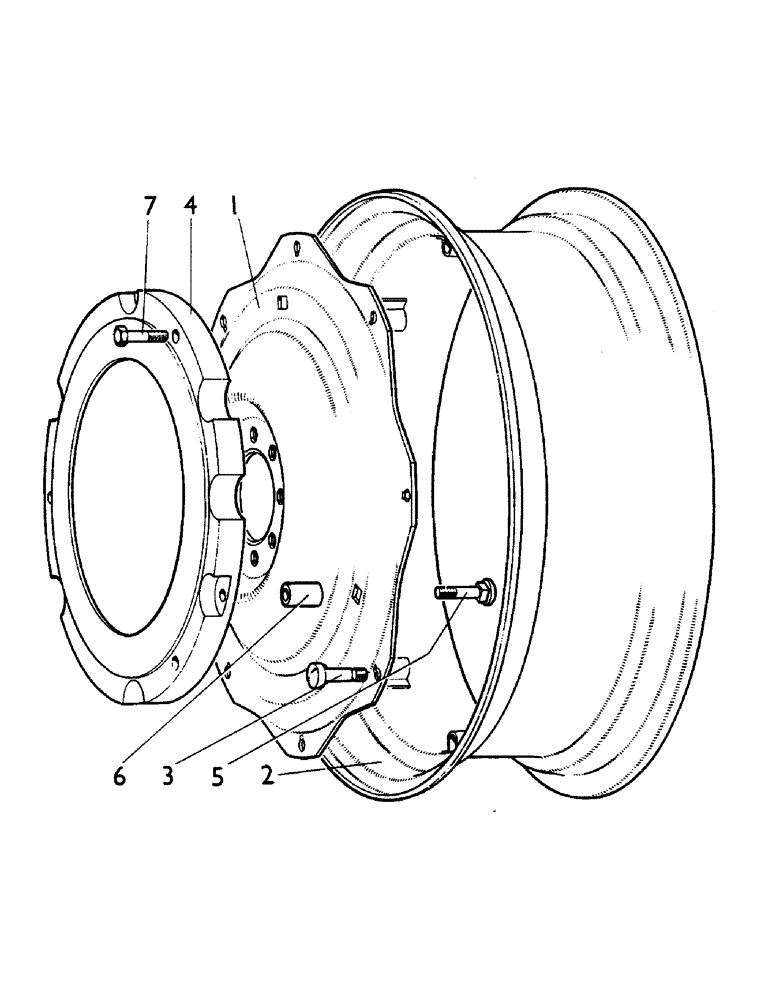 Схема запчастей Case IH 1212 - (L16) - CHASSIS, REAR WHEELS AND BALLAST WEIGHTS, P/N K919449 REAR RIM AND CENTRE ASSEMBLY (12) - CHASSIS