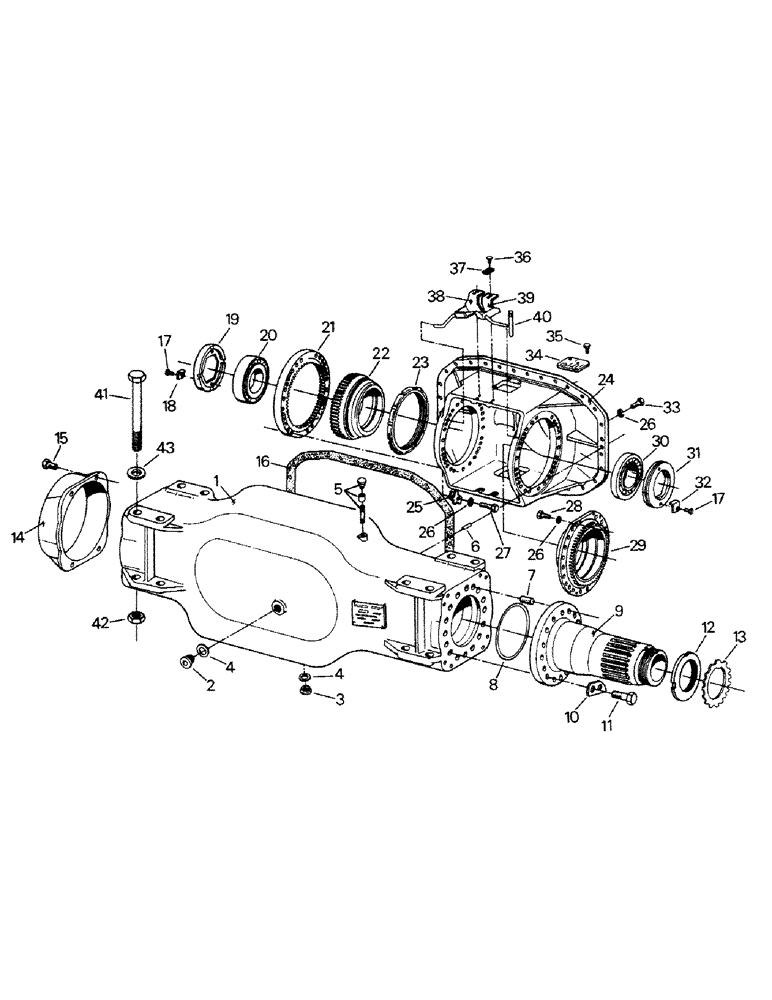 Схема запчастей Case IH CP-1325 - (04-54) - AXLE AND GEAR HOUSING, K594.00/10 (04) - Drive Train