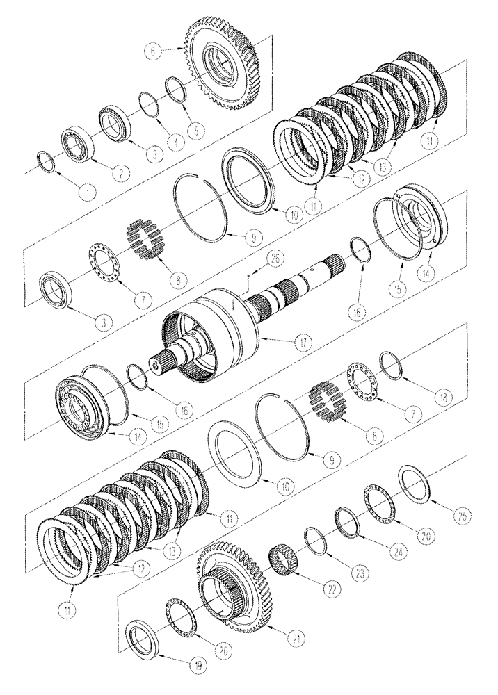 Схема запчастей Case IH STX440 - (06-24) - INPUT SHAFT ASSY (06) - POWER TRAIN