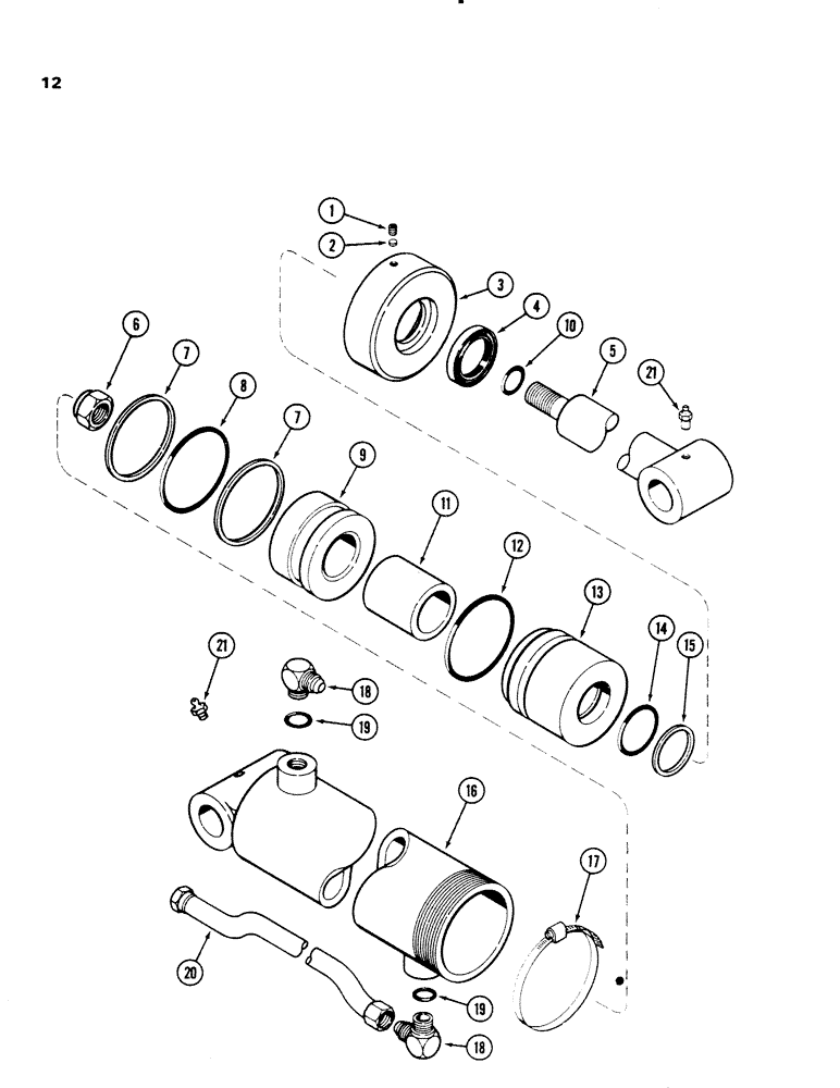 Схема запчастей Case IH 66L - (12) - LIFT CYLINDER (35) - HYDRAULIC SYSTEMS