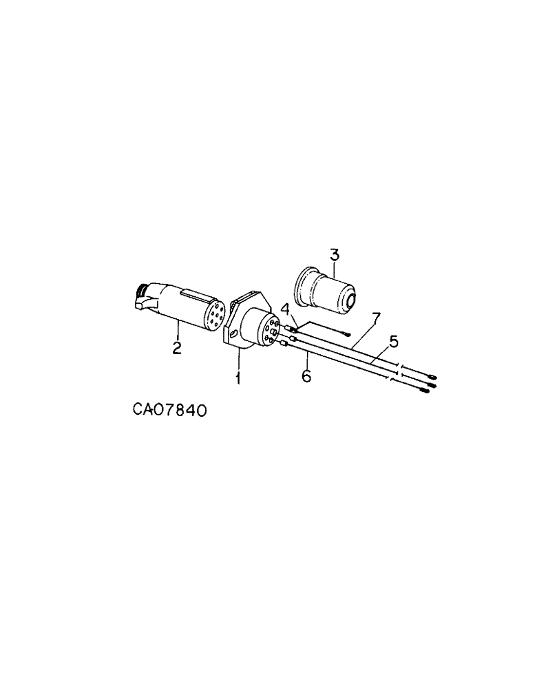 Схема запчастей Case IH 3488 - (08-16[A]) - ELECTRICAL, SEVEN PIN CONNECTOR AND CONNECTIONS (06) - ELECTRICAL
