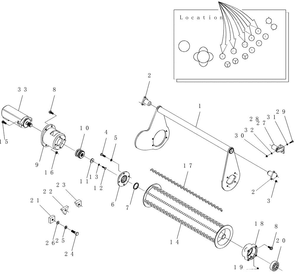 Схема запчастей Case IH 7000 - (A05.06[01]) - Top Rollers {A, C1, C2 and D} (60) - PRODUCT FEEDING