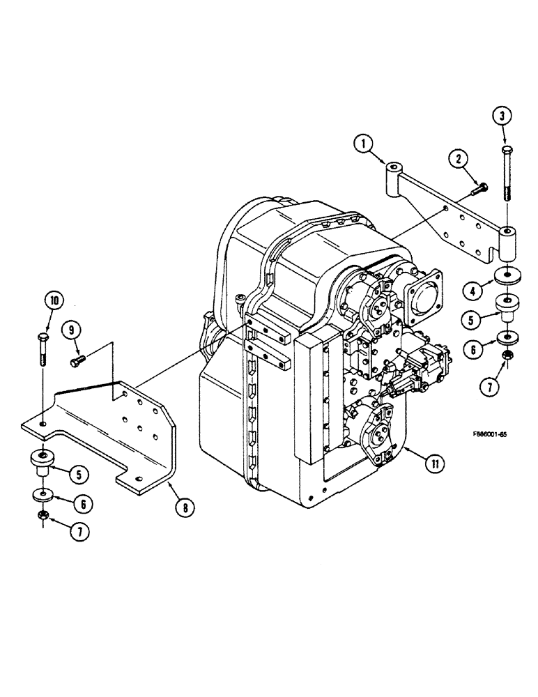 Схема запчастей Case IH 9150 - (6-002) - TRANSMISSION MOUNTING (06) - POWER TRAIN