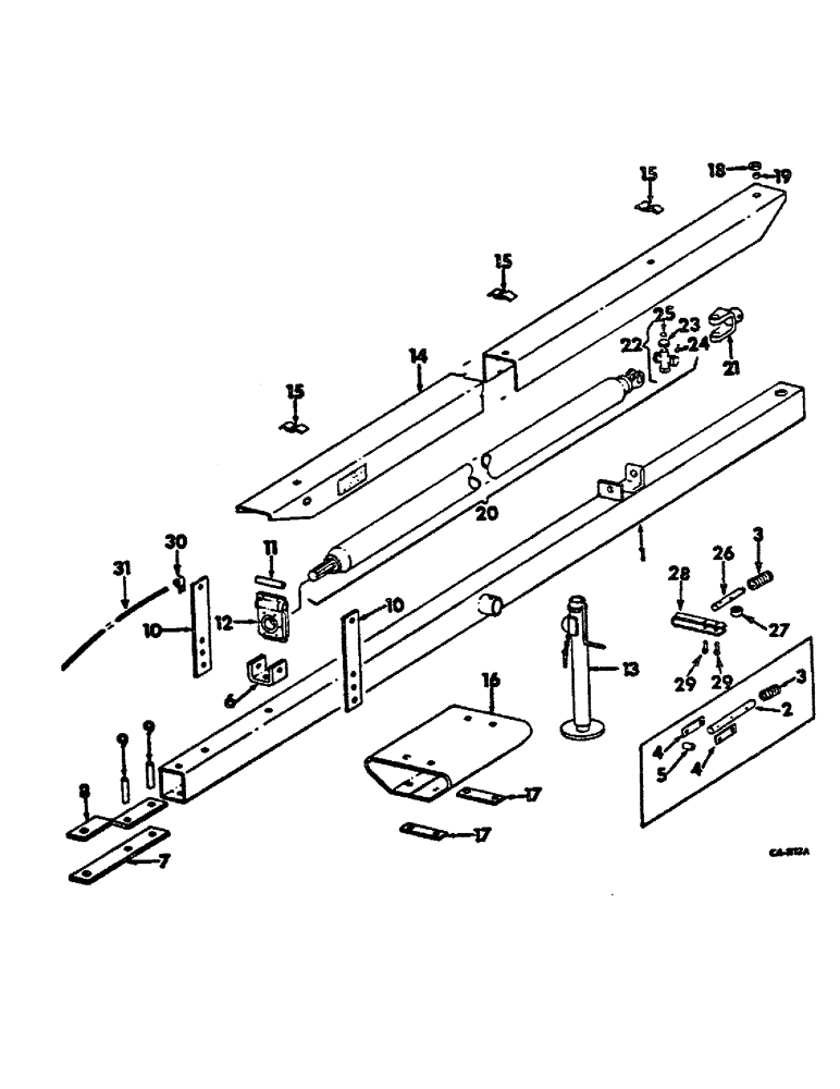 Схема запчастей Case IH 990 - (S-07) - TONGUE AND INPUT DRIVE 
