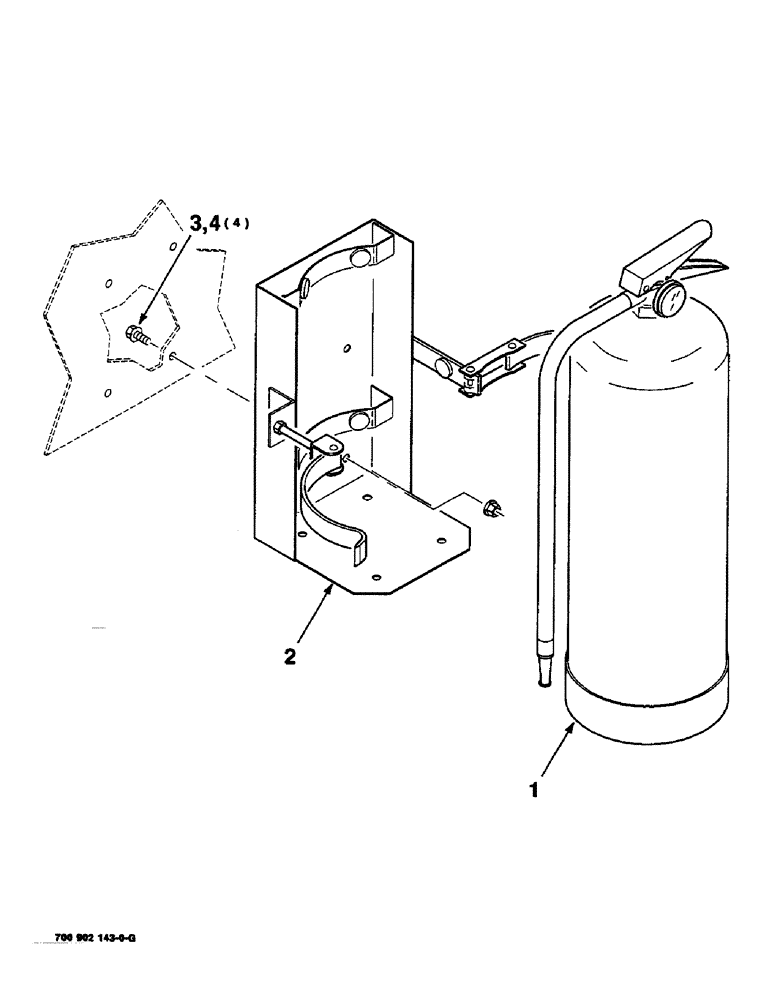 Схема запчастей Case IH 8460 - (9-20) - FIRE EXTINGUISHER KIT, HK50556 FIRE EXTINGSHR KIT COMPLETE, TO BE ORDERED THROUGH WHOLEGOODS ONLY Decals & Attachments