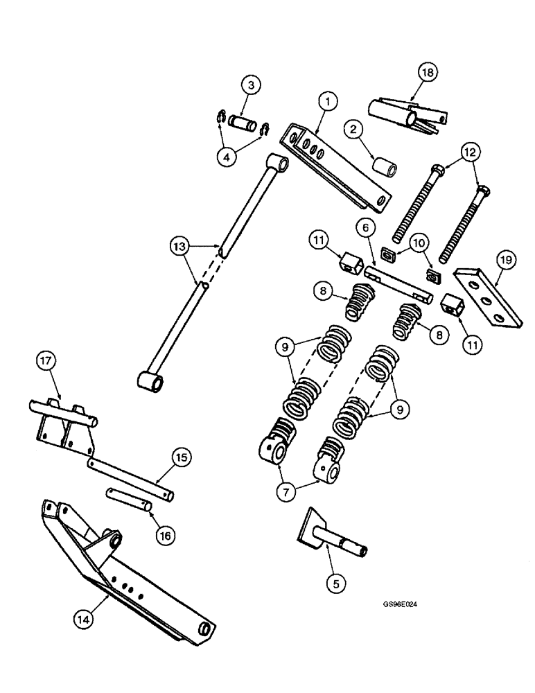 Схема запчастей Case IH INTERNATIONAL - (2-48) - HEADER FLOTATION AND ARM, 4000, 5000 AND 5500 WINDROWER (12) - MAIN FRAME