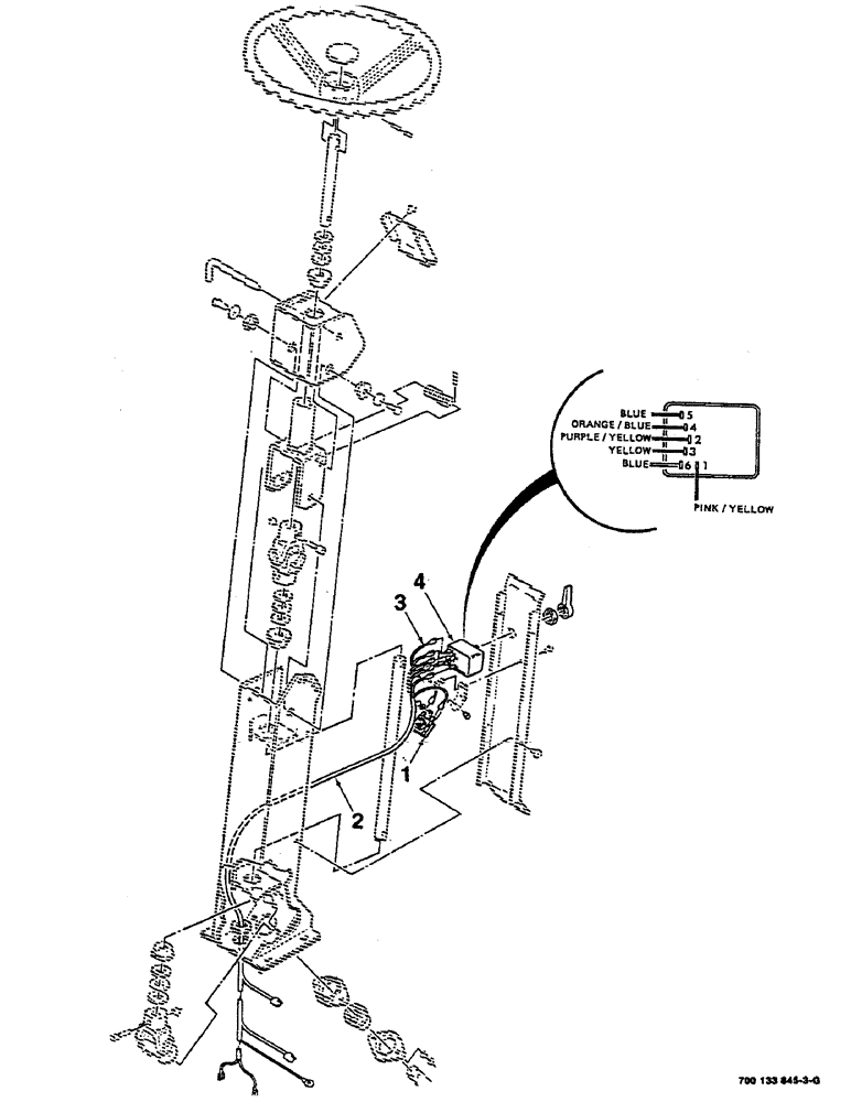 Схема запчастей Case IH 8825 - (04-08) - STEERING COLUMN ELECTRICAL ASSEMBLY (04) - ELECTRICAL SYSTEMS