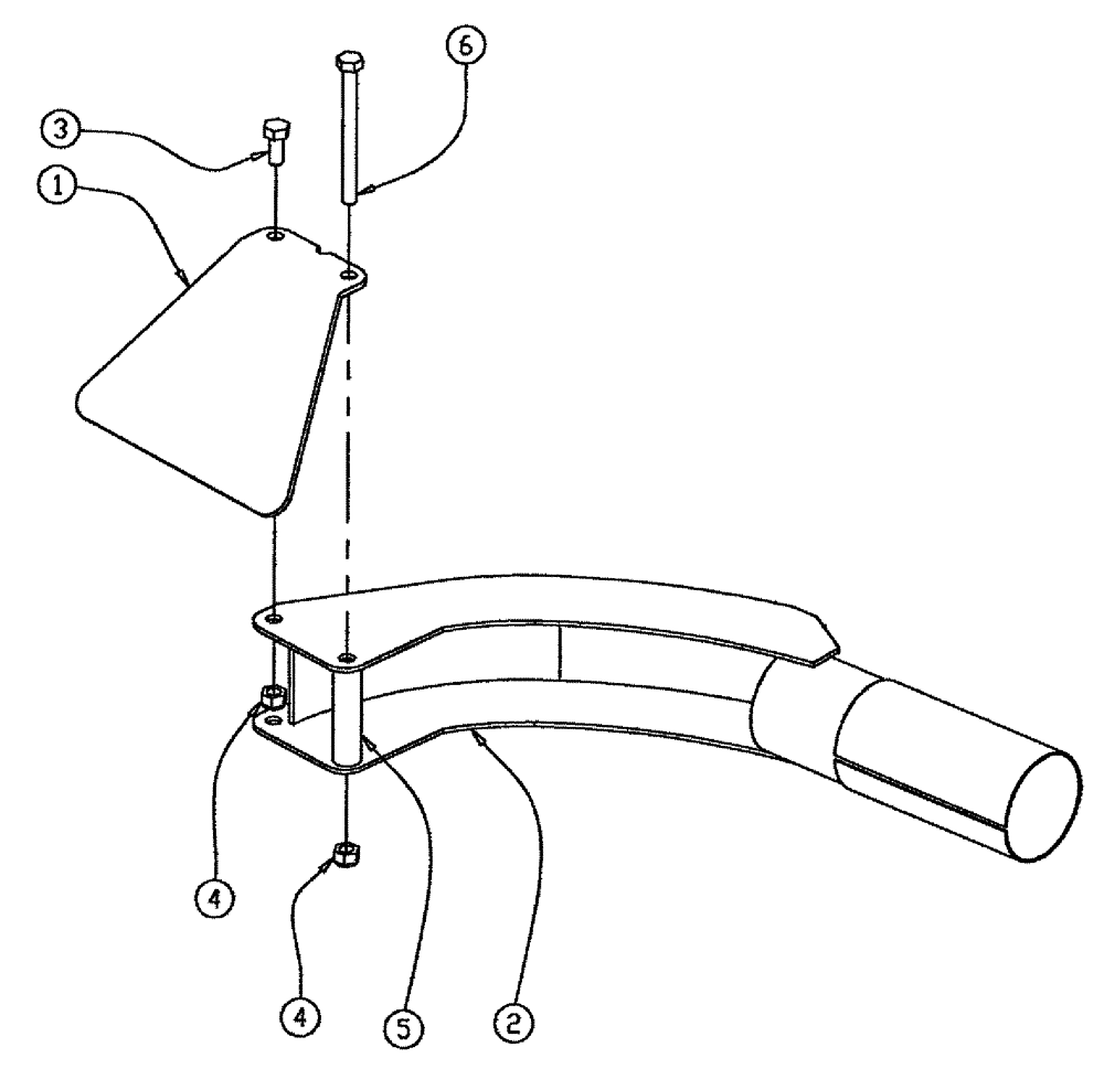 Схема запчастей Case IH 810 - (04-019) - DEFLECTOR ASSY, 2.5", LH Boom Group