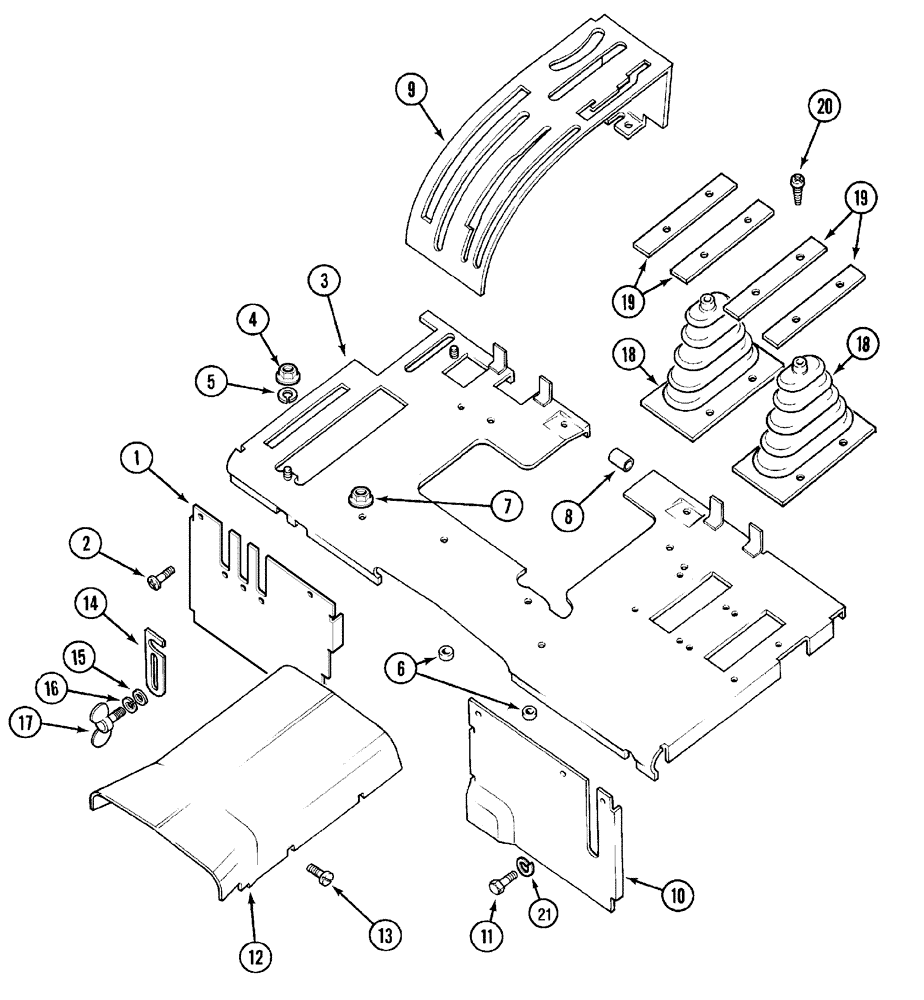 Схема запчастей Case IH C70 - (09-11) - PLATFORM (09) - CHASSIS/ATTACHMENTS