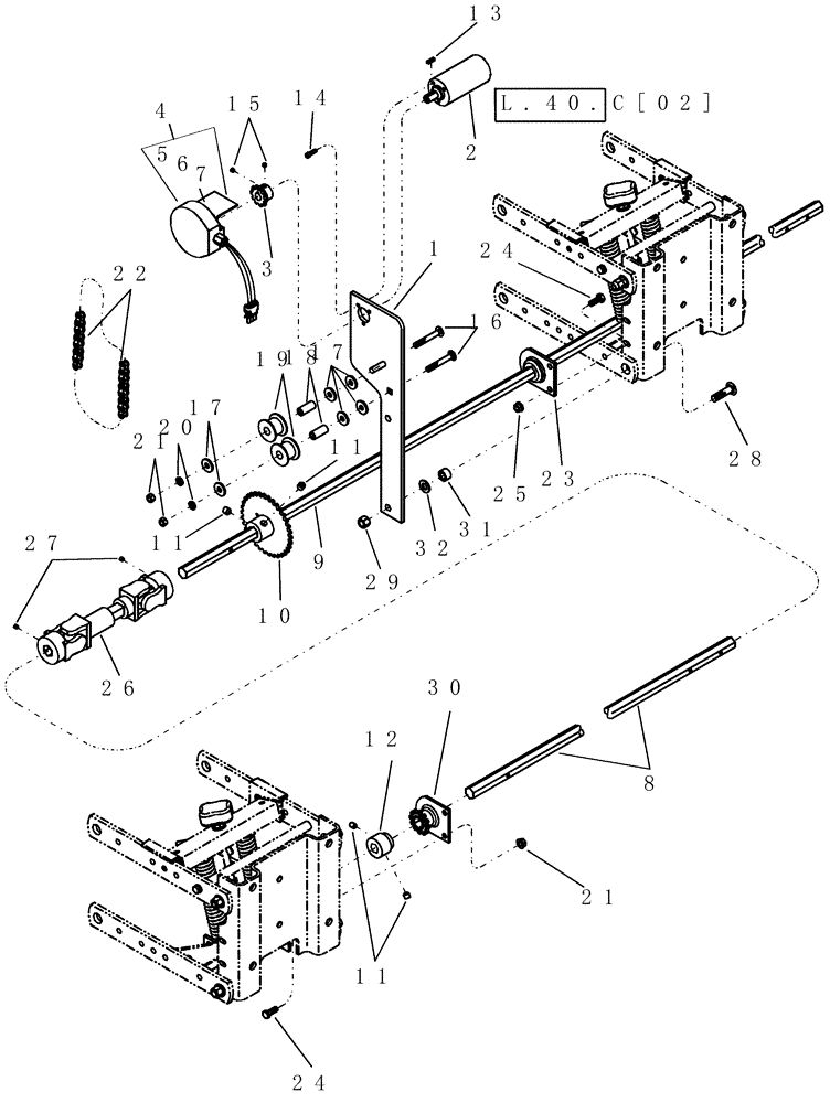 Схема запчастей Case IH 1200PT - (L.10.F[03]) - HYDRAULIC DRIVE L - Field Processing